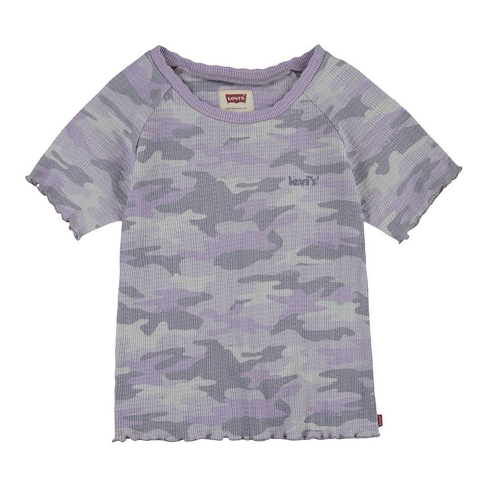 Youth Girls Levis Jeans Scalloped Hemline Camo Camouflage Top - Sz L